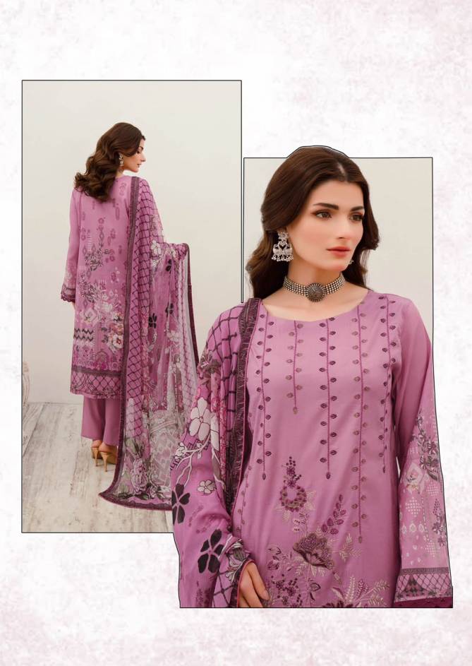 Kesariya Magic in Print Vol 13 By Al Karam Cotton Pakistani Dress Material Wholesalers In Delhi